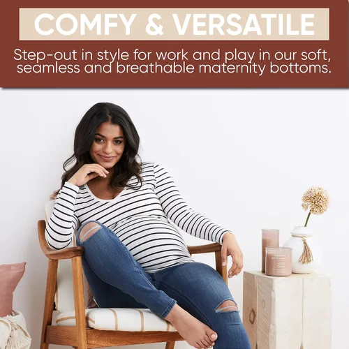 Vista 9 de Motherhood Maternity Jegging de mezclilla para mujer color azul índigo Azul