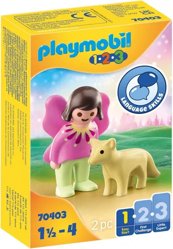 Vista 3 de Playmobil Amigo de hadas con zorro 70403 1.2.3 para niños pequeños