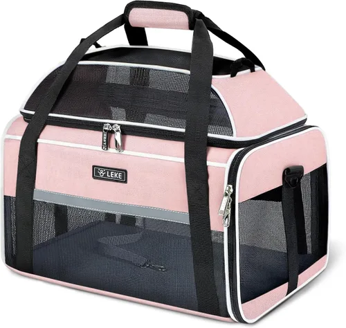 Vista 11 de Lekereise Transportador de mascotas extensible superior de 17 x 11 x 9.5 pulgadas, aprobado por aerolíneas hawaianas de Alaska, con lados suaves