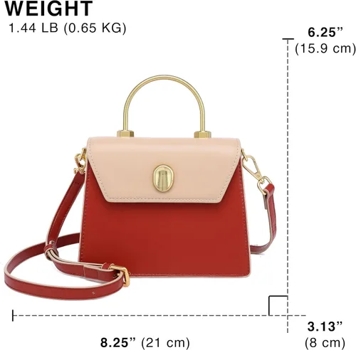 Vista 3 de Scarleton Bolso de mano dorado con asa superior para mujer, bolso de hombro cruzado, piel sintética, sólido, adulto