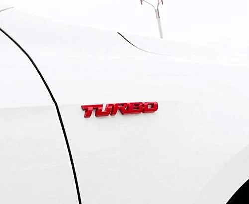 Vista 2 de Kit de 2 piezas para guardabarros con emblema de ventana y maletero de puerta turbo (NEGRO)