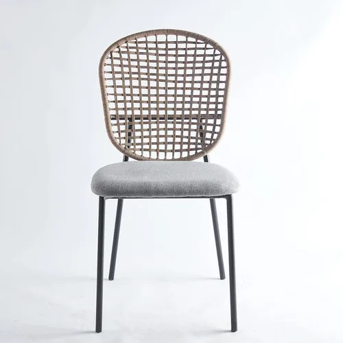 Vista 4 de pouseayar Juego de 4 sillas de comedor, sillas de cocina de estilo moderno, silla Sennit con respaldo cómodo, silla auxiliar suave para cocina