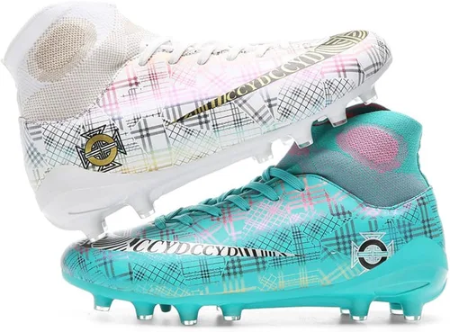 Vista 4 de KAEAEILSS Botas de fútbol para hombre, zapatos de fútbol con tacos para adultos, cómodos, atléticos