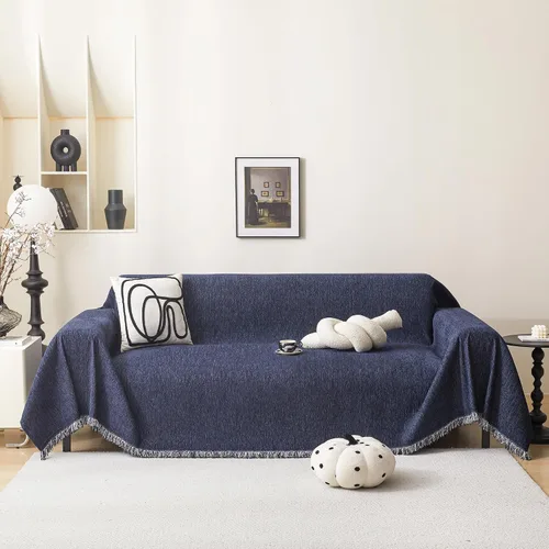 Vista 18 de MEETSKY Funda Negra de Silla de Tamaño Grande, Funda de Chenilla para Sillón/Sofá de 1 Cojín para Perro, Fundas de Sofá Protector de Muebles