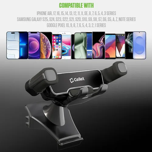 Vista 5 de Cellet Soporte de teléfono para Tesla Model Y y Model 3, compatible con Tesla Model 3 y Tesla Y (PH250)