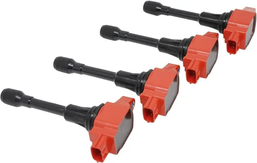 Vista 2 de DRAGON FIRE PERFORMANCE - Paquete de energía de bobina de encendido de 4 piezas, compatible con Nissan Altima Frontier Sentra Rogue Versa 1.6L 1.8L
