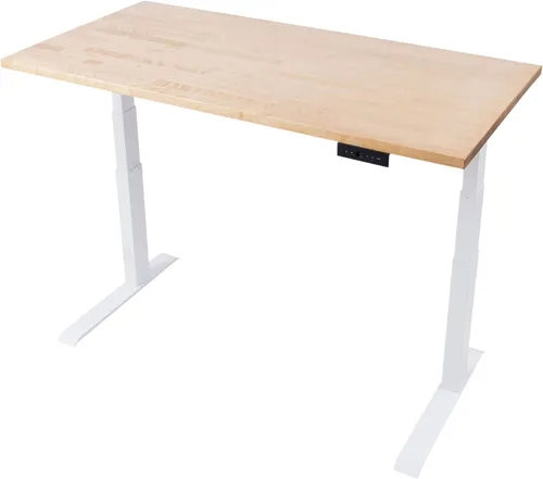 Vista 14 de Stand Up Desk Store Escritorio eléctrico de altura ajustable con parte superior de madera maciza con memoria programable