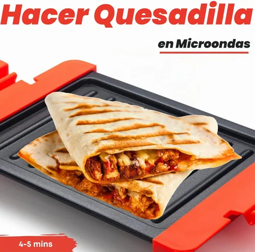 Vista 4 de Maconee Sandwichera para microondas Máquina de queso para parrilla de microondas Utensilios de cocina para tostadora de microondas Prensa