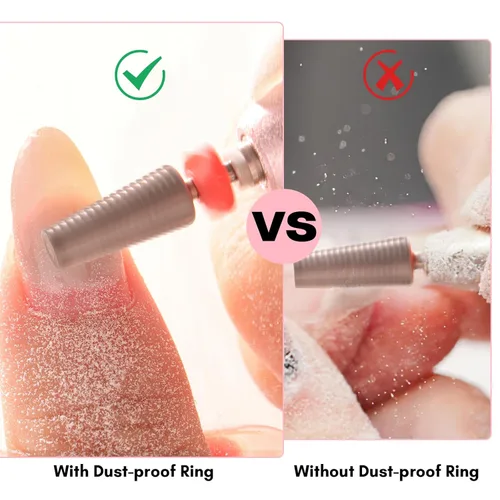Vista 4 de Makartt Brocas para Uñas 5 en 1, Vástago de 3/32", Brocas Cónicas de Carburo de Tungsteno para Uñas para Eliminación Rápida de Uñas Acrílicas, Geles