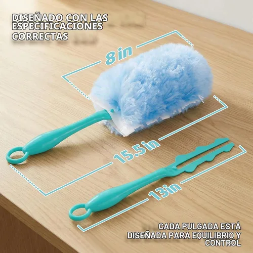 Vista 8 de 60 repuestos de plumero de 360° para Swiffer Duster con 2 asas mejoradas 60 recambios + 2 mangos