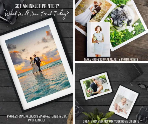 Vista 6 de 50 hojas de papel de impresión fotográfica de inyección de tinta de calidad profesional, 11 x 17 pulgadas, 9.17 oz/m² para impresiones fotográficas