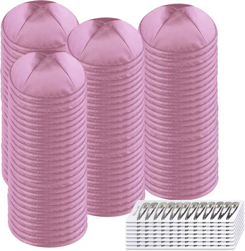Vista 102 de Zion Judaica Deluxe Satin Kippah Yarmulkes para niños, adolescentes y adultos, 6.25 pulgadas, opciones multicolores, diseño de 4 paneles Negro