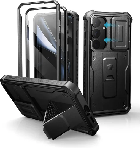 Vista 55 de Dexnor Funda para Samsung Galaxy S24 con Cubierta Deslizante Integrada para Cámara y Protector de Pantalla y Soporte, Funda Resistente a los Golpes