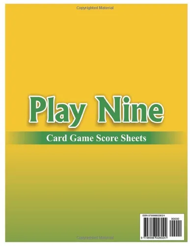Vista 2 de Play Nine Score Sheets Large Print Score Pads, 8.5" x 11" 150+ Pages