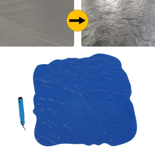 Vista 3 de Alfombrillas para sellos de concreto, moldes de textura de concreto, alfombrilla de estampado de hormigón con textura de piedra de pizarra