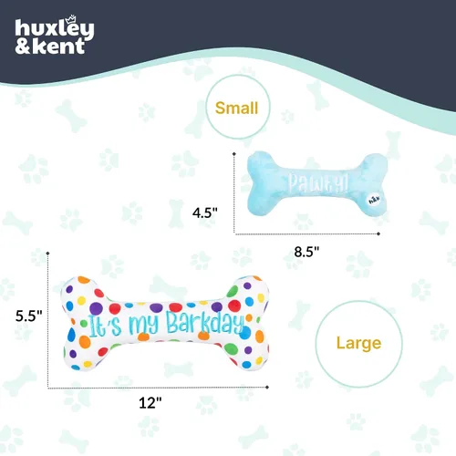 Vista 5 de Huxley & Kent Divertido juguete para perros con chirriante – Juguetes chirriantes de felpa para perros pequeños, medianos y grandes – Animal