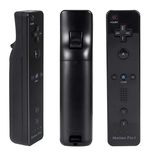 Vista 6 de Wii Remote Controller 2 Pack with Motion Plus Compatible with Wii and Wii U Console Wii Remote Controller with Shock Function BlackDark Blue