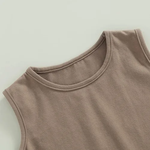 Vista 107 de Mameluco unisex de manga corta para bebé recién nacido, con botones, de una pieza, ropa de color sólido