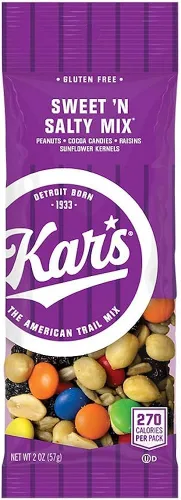 Vista 2 de Kar's Trail Mix, Sweet 'N Salty, bolsas de 2 onzas (10 unidades)