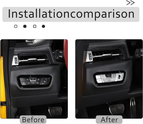 Vista 2 de Daeiclru Cubierta de panel de interruptor de faros compatible con Toyota Supra GR A90 A91 MK5 2019-2022, calcomanía de aleación para botón