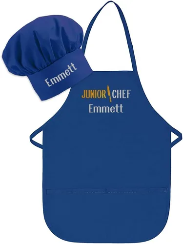 Vista 16 de Delantal personalizado bordado Junior Chef Kids Delantal