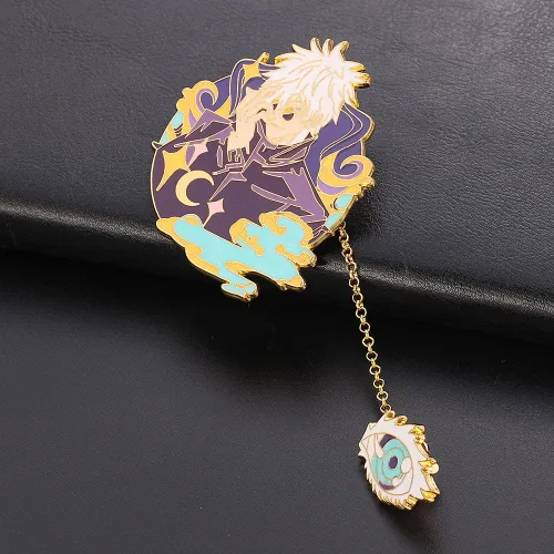 Vista 5 de Broche de esmalte de figura de anime insignias de metal de personaje creativo pin de solapa para mochila regalos para fanáticos Metal Sin gemas