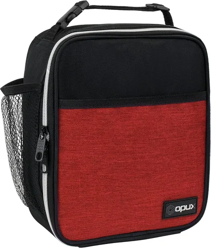 Vista 22 de OPUX lonchera aislada de alta calidad Bolsa de almuerzo escolar suave hermética para niños y niñas Durable y reutilizable como lonchera de Negro