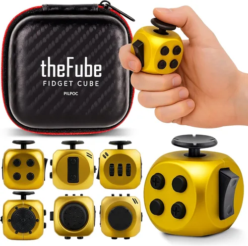 Vista 19 de PILPOC theFube Cubo Fidget con 12 lados - Juguetes prácticos para la ansiedad para niños y adultos - Dados fidget para aliviar el estrés