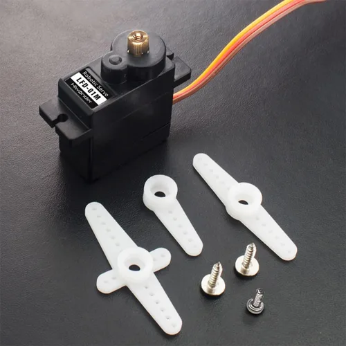 Vista 4 de 9G servo micro servo metal motor de engranaje anti bloqueo servo para robots DIY, LFD-01M, 1PCS