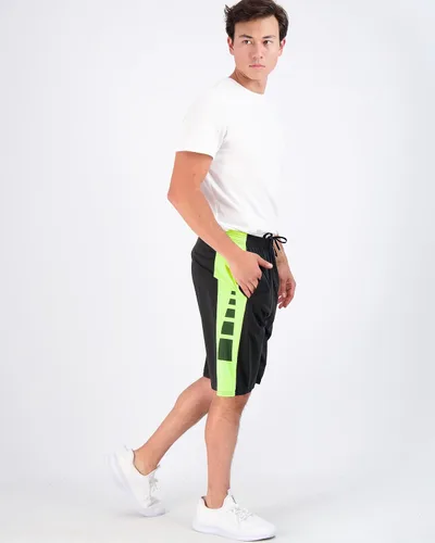 Vista 5 de Real Essentials - Paquete de 5 shorts deportivos para hombre, shorts de rendimiento deportivo con tela Dry-Fit resistentes al sudor