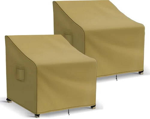 Vista 8 de Richwon Fundas impermeables para muebles de patio para sillas, fundas para sillas de césped al aire libre, paquete de 2, fundas para sillas de patio