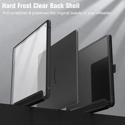 Vista 5 de Fintie Funda híbrida para Kindle Scribe (versión 2024/2022) – Funda delgada a prueba de golpes, carcasa trasera transparente con soporte para lápiz