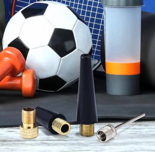 Vista 3 de Shappy Juego de 4 agujas de bomba de bola, kit de inflador de agujas para bomba de aire, adaptador de inflador de boquilla para fútbol, baloncesto