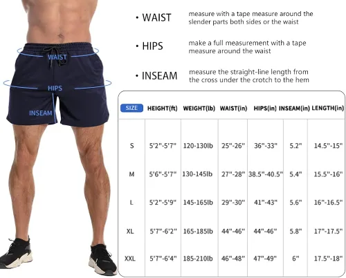 Vista 6 de KLINNFENR Pantalones cortos de gimnasio para hombre, de secado rápido, entrepierna de 5 pulgadas, pantalones cortos de entrenamiento atléticos
