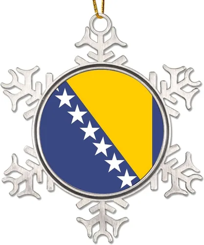 Vista 11 de Adornos colgantes para árbol de Navidad de Argentina, bandera de Argentina, copo de nieve de metal, colgante para árbol de Navidad, recuerdo