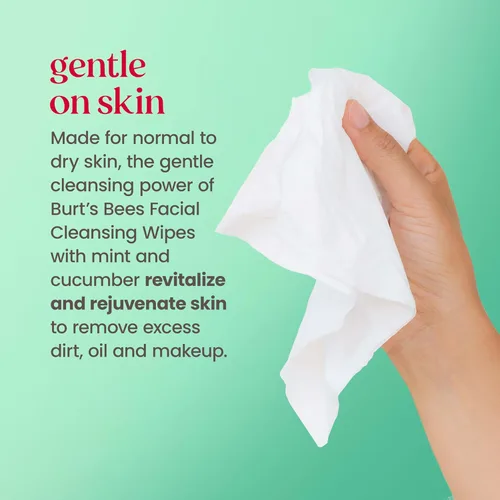 Vista 3 de Toallitas de limpieza facial para piel sensible de Burt’s Bees