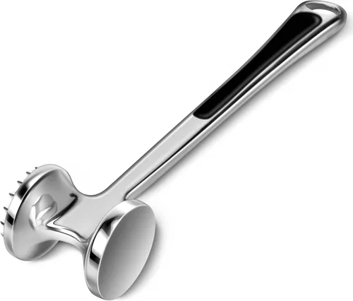Vista 7 de Martillo Ablandador de Carne Herramienta de Martillo para Ablandar Carne de Res y Aves. Con Mango de Agarre Cómodo de Goma. Fácil de Lavar