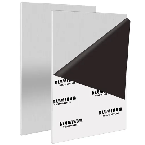 Vista 21 de Placa de hoja de aluminio de 1 pulgada de grosor, placas de aluminio resistentes de 6 x 6 pulgadas con película protectora, placa de panel plano