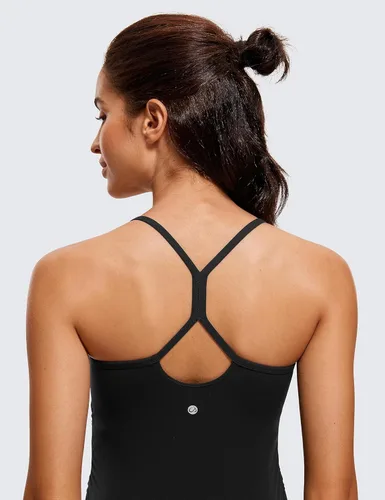 Vista 5 de CRZ YOGA Butterluxe - Camiseta sin mangas de maternidad con espalda en Y para mujer, fruncida, básica, sin mangas, atlética, para yoga