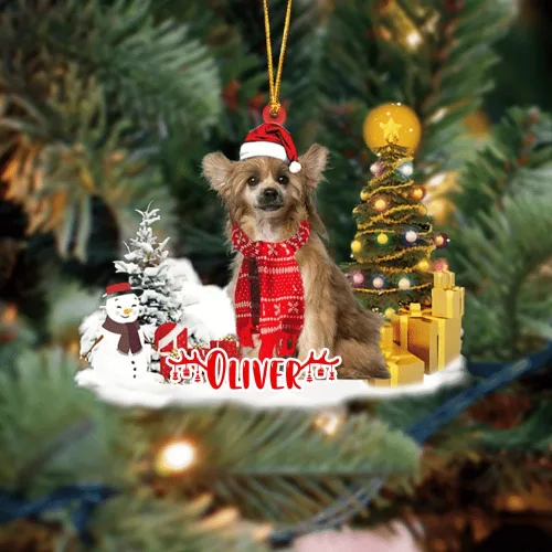 Vista 32 de NAZENTI Adorno personalizado de gato abisinio con árbol de pino, adorno de Navidad personalizado para perros amantes de las mascotas, colgante
