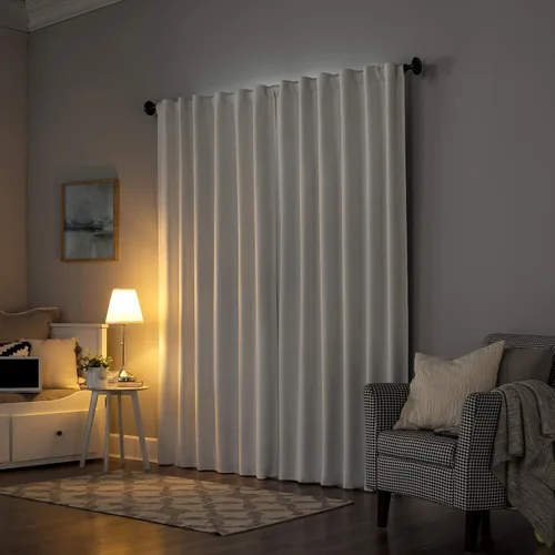 Vista 71 de Sun Zero Hampshire - Cortina térmica de terciopelo con reducción de ruido, 100% opaca con pestañas, 50 x 96 pulgadas, dorado