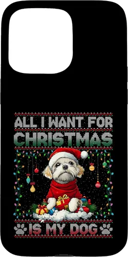 Vista 31 de Maltese Christmas Tree Lights Decorations Dog Lover Xmas Case for iPhone 16