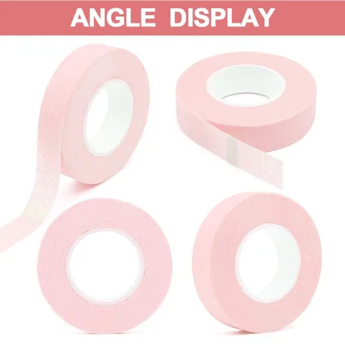 Vista 6 de EBANKU 5 rollos de cinta de extensiones de pestañas, cinta de ojos para extensiones de pestañas, cinta de tela de microporos transpirable