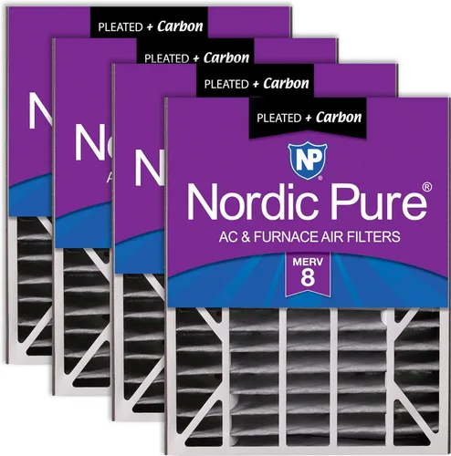 Vista 45 de Nordic Pure 20 x 25 x 5 (tamaño real: 19 3/4 x 24 1/4 x 4 7/8) Filtro de aire Air Bear Merv 8 de repuesto para reducción de olores de carbono puro