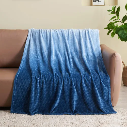 Vista 30 de NEWCOSPLAY Manta de Tiro Súper Suave Aqua Franela Sedosa Premium Fleece con Patrón de Hojas Ligera Manta de Cama para Uso en Todas las Estaciones
