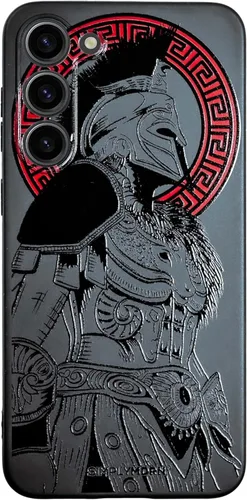 Vista 45 de SIMPLYMDRN Funda delgada para Samsung S23, diseño de Joker Haha, funda genial para hombre, funda de diseñador de villanos de superhéroes, delgada