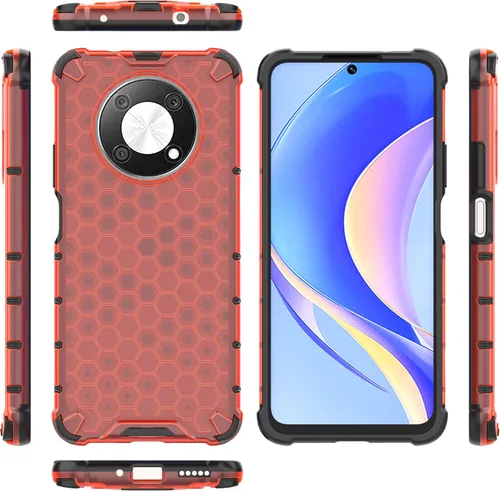 Vista 7 de Pzwoxukhov Funda compatible con Huawei Nova 3i, compatible con Huawei P Smart+ 2018 Honeycomb Anti-Drop Shock-Absorbing Case Negro