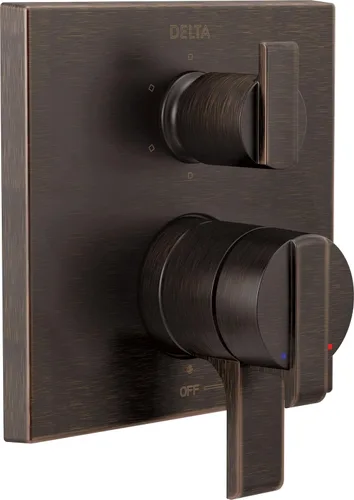 Vista 13 de Delta Faucet Ara 17 Series - Kit de moldura de válvula desviadora integrada de 6 ajustes, kit de moldura de válvula desviadora dorada, kit de Bronce