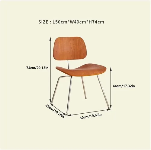 Vista 2 de Sillas de comedor, moderna silla de comedor de madera sin brazos respaldo silla de ocio para sala de estar, Sillas para comedor(negro)