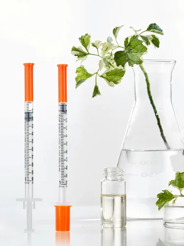 Vista 7 de Jeringas de 0.0 fl oz 29G 1/2" 0.512 in U-100 Jeringa de laboratorio desechable con tapa, paquete de 20 Calibre 29 de 1/2 pulgada, diseño a prueba